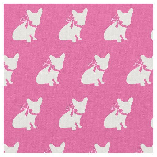 Frenchie French Bulldog Dog Frenchy Pink Fabric