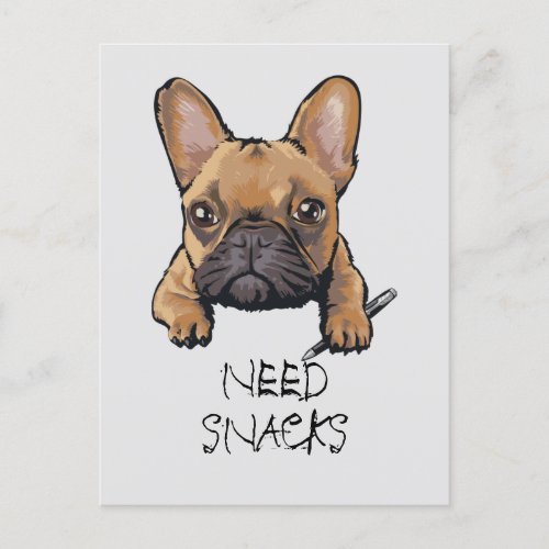 Frenchie French Bulldog Editable Text  Postcard