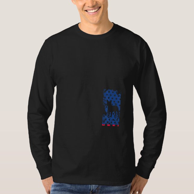 Frenchie French Bulldog Patriotic American Flag 4t T-Shirt (Front)