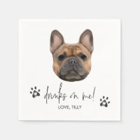 Frenchie French Bulldog Pet Napkin Dog Wedding