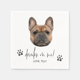 Frenchie French Bulldog Pet Napkin Dog Wedding