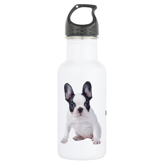 Frenchie - French bulldog puppy Water Bottle (Front)