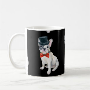 Frenchie French Bulldog Top Hat red bow tie Dogs Coffee Mug