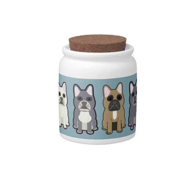 Frenchie Friends Candy Jar (Front)