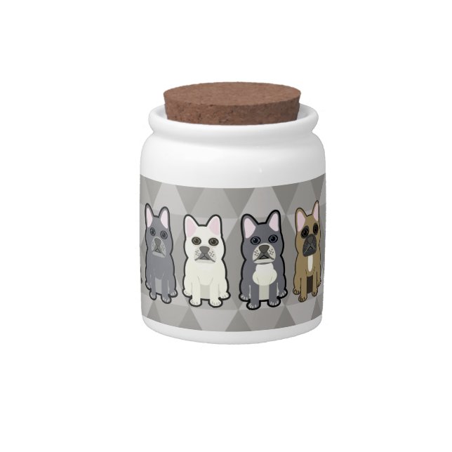 Frenchie Friends Candy Jar (Front)