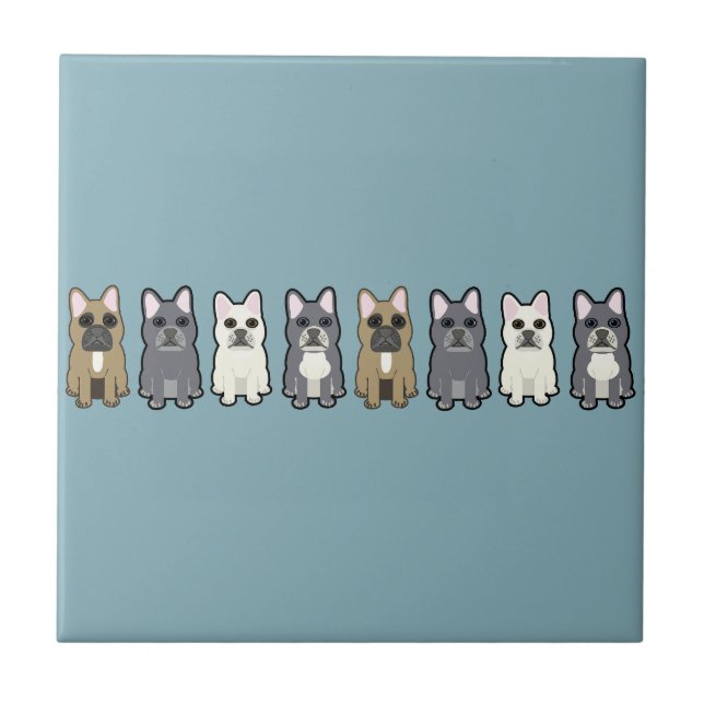 Frenchie Friends Ceramic Tile (Front)