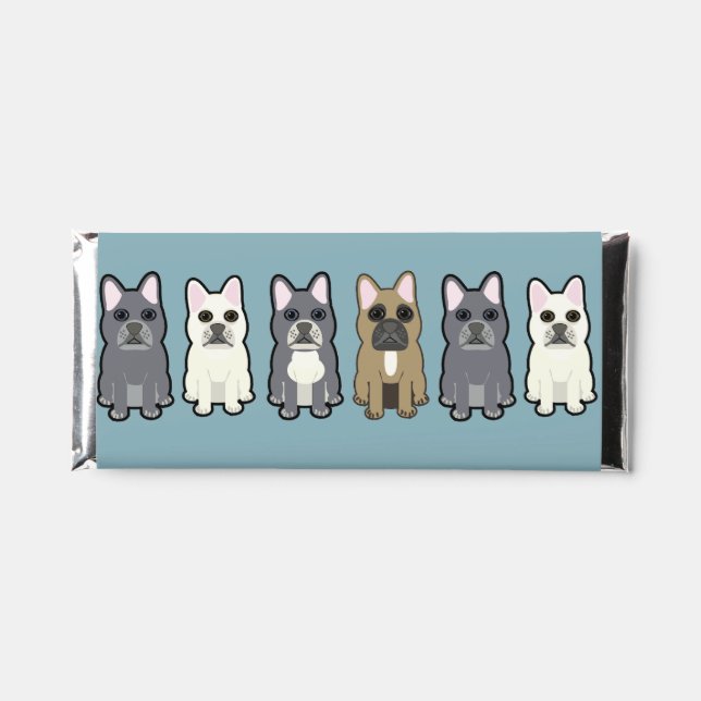 Frenchie Friends Hershey Bar Favors (Front)