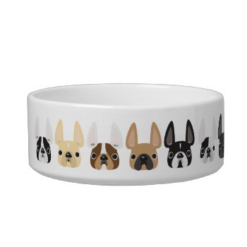 Frenchie & Friends Pet Bowl by FrenchBulldogLove at Zazzle