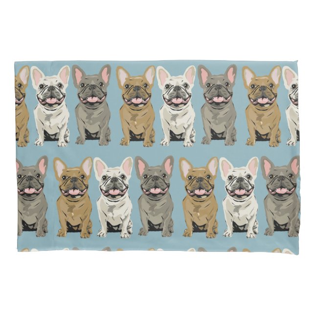 Frenchie Friends Pillow Case (Front)