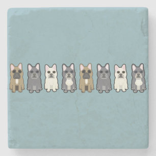 Frenchie Friends Stone Coaster