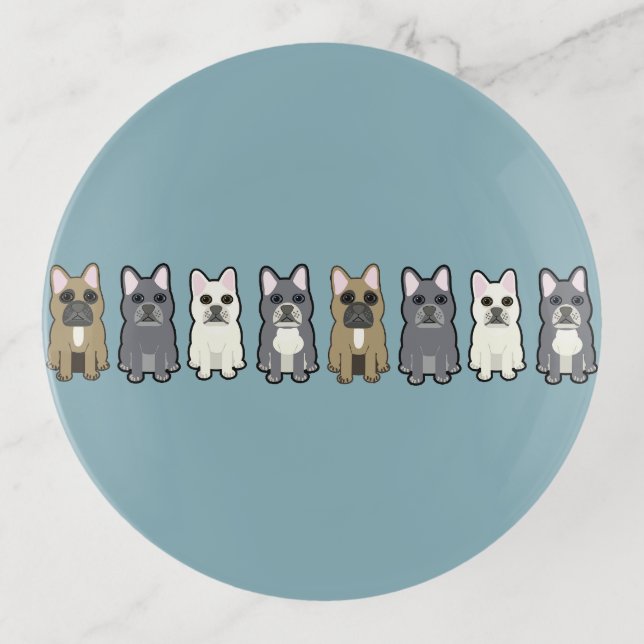 Frenchie Friends Trinket Tray (Front)