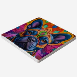 Frenchie Fun Birthday Fantasy Trivet