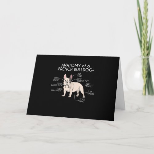 Frenchie Gift  Anatomy Of A French Bulldog Card