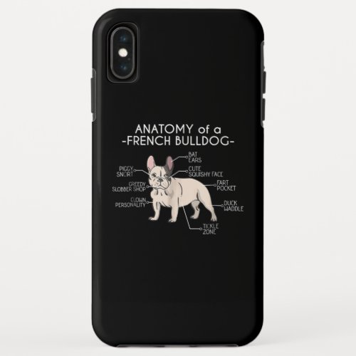 Frenchie Gift  Anatomy Of A French Bulldog iPhone XS Max Case