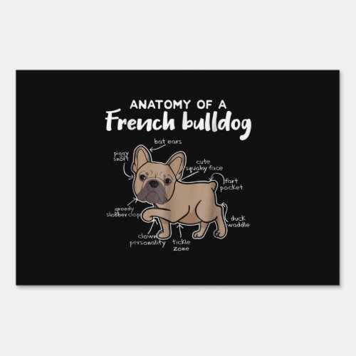 Frenchie Gift  Anatomy Of A French Bulldog Gift Sign