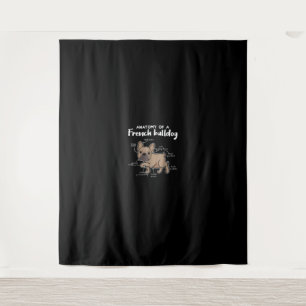 Frenchie Gift Anatomy Of A French Bulldog Gift Tapestry