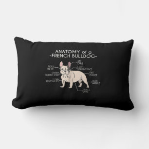 Frenchie Gift   Anatomy Of A French Bulldog Lumbar Pillow