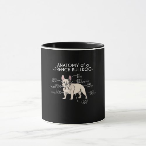 Frenchie Gift  Anatomy Of A French Bulldog Mug