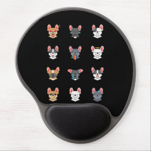 Frenchie Gift Emotional Face French Bulldog Gel Mouse Pad