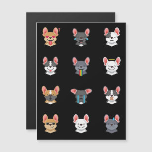 Frenchie Gift Emotional Face French Bulldog Magnetic Invitation