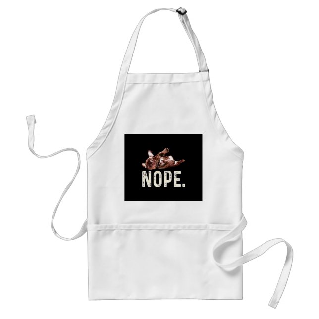 Frenchie Gift | French Bulldog Nope. Adult Apron (Front)