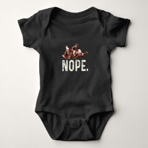 Frenchie Gift French Bulldog Nope. Baby Bodysuit