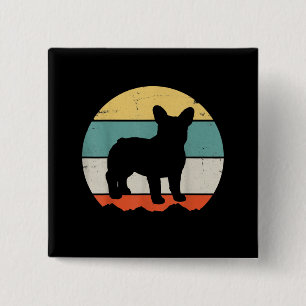 Frenchie Gift Vintage French Bulldog Gift Button