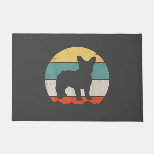 Frenchie Gift | Vintage French Bulldog Gift Doormat (Front)