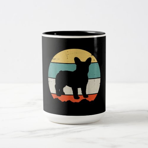 Frenchie Gift  Vintage French Bulldog Gift Two_Tone Coffee Mug