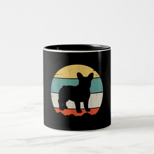 Frenchie Gift  Vintage French Bulldog Gift Two_Tone Coffee Mug