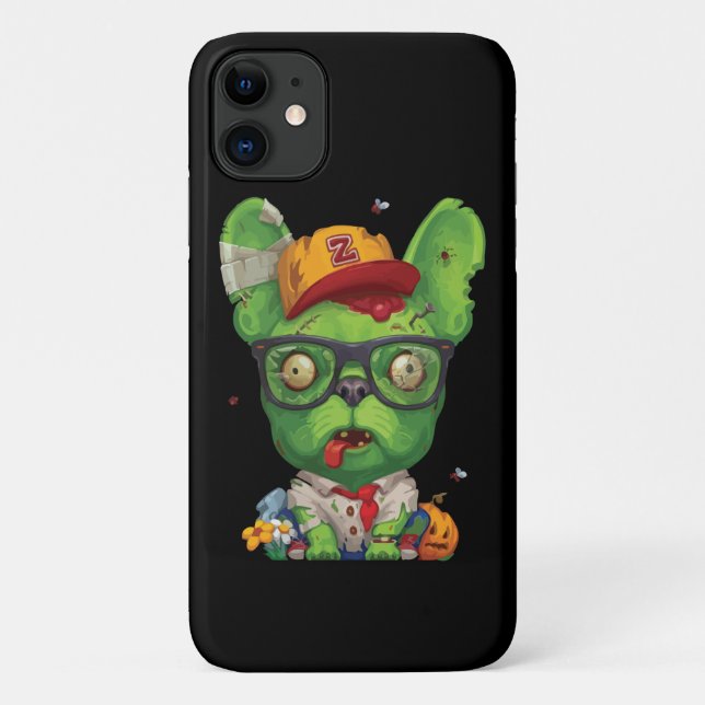 Frenchie Gift | Zombie French Bulldog Case-Mate iPhone Case (Back)