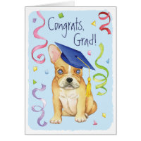 Frenchie Graduate Card