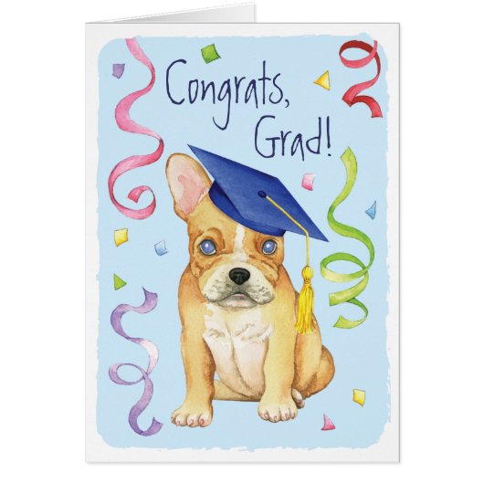 Frenchie Graduate Cards (Front)