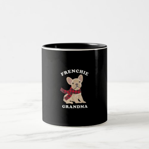 frenchie grandma gift  french bulldog xmas gift Two_Tone coffee mug