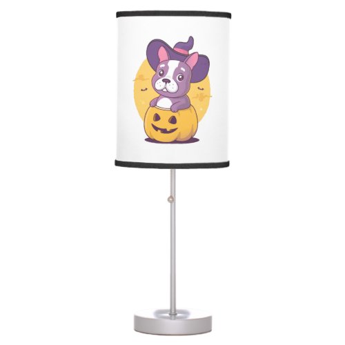 Frenchie Halloween Table Lamp