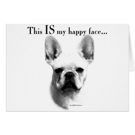 Frenchie Happy Face Cards (Front Horizontal)