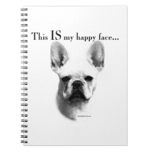 Frenchie Happy Face Notebook