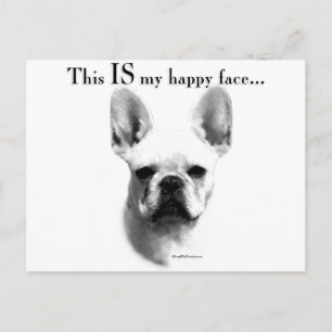Frenchie Happy Face Postcard