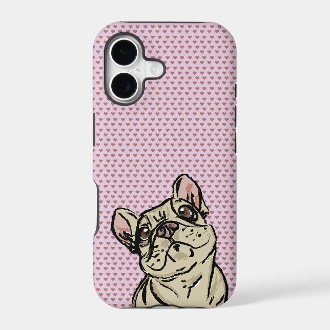 Frenchie Hearts Case-Mate iPhone Case (Back)