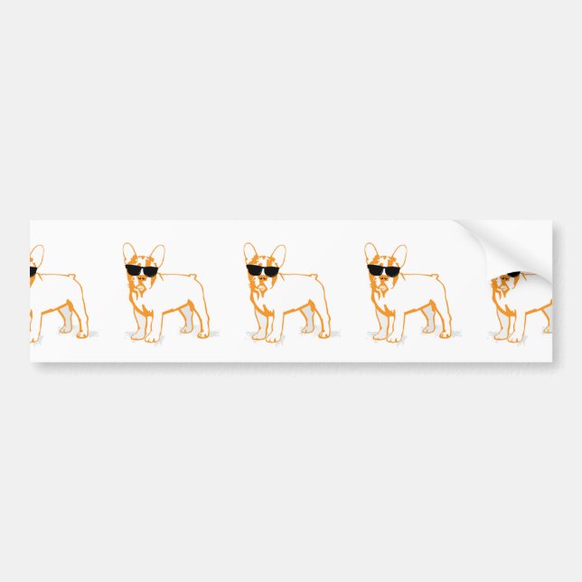 Frenchie Howlelu Bumper Sticker (Front)