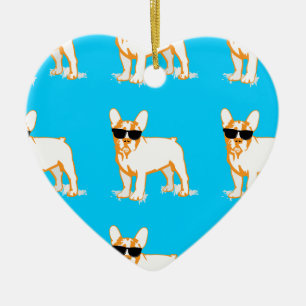 Frenchie Howlelu Ceramic Ornament