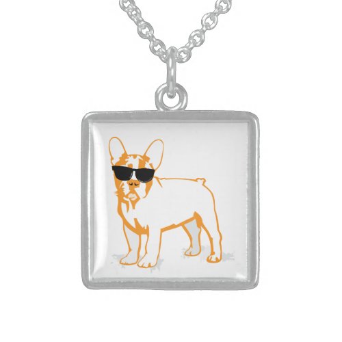Frenchie Howlelu Sterling Silver Necklace