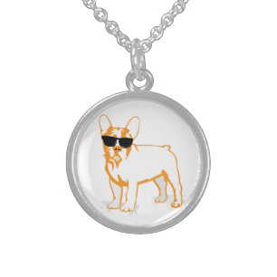 Frenchie Howlelu Sterling Silver Necklace