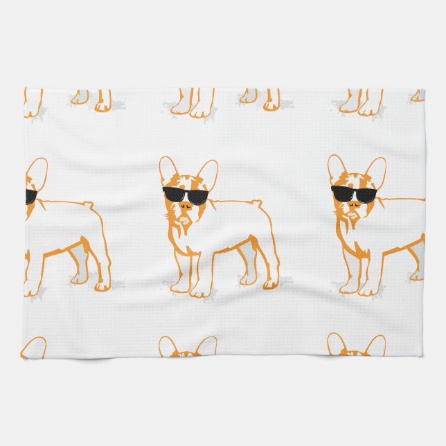 Frenchie Howlelu Towel (Horizontal)
