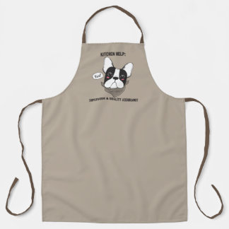 Frenchie Kitchen Help Apron - Brown