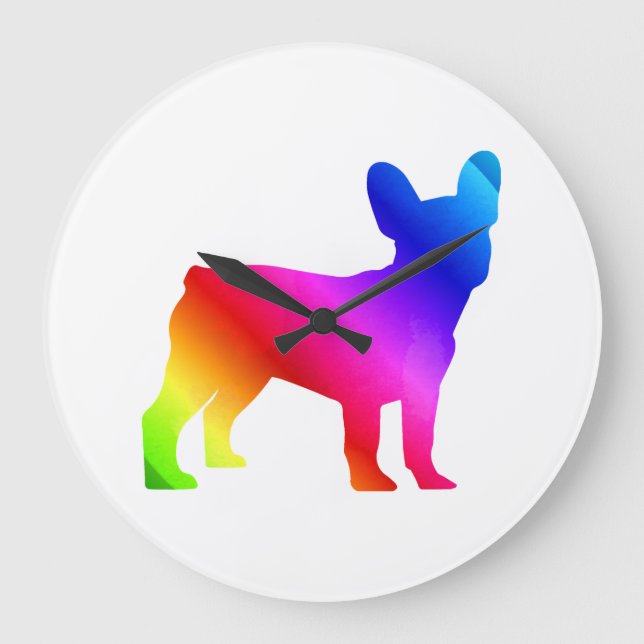 Frenchie   large clock (Front)