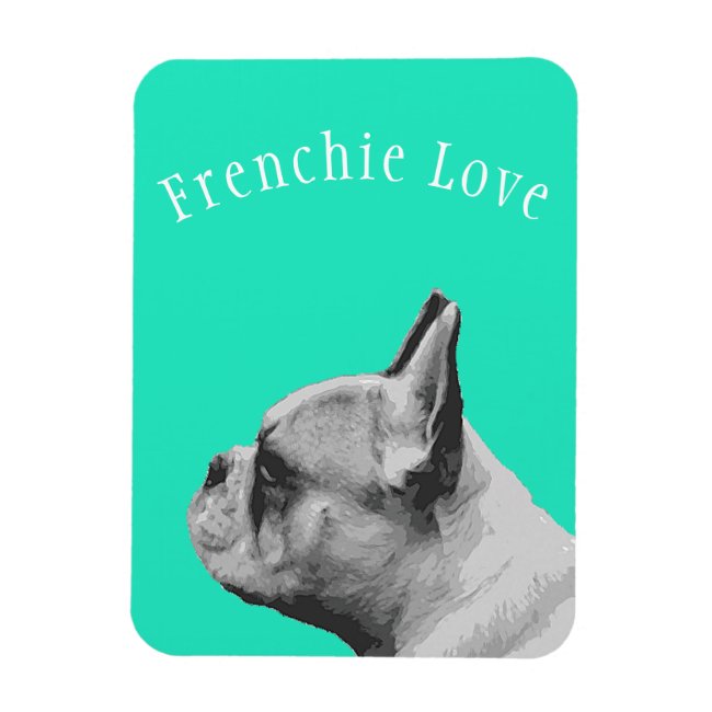 Frenchie Love / French Bulldog | Aqua Colored