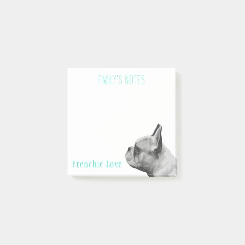 Frenchie Love  Personalized French Bulldog Post_it Notes