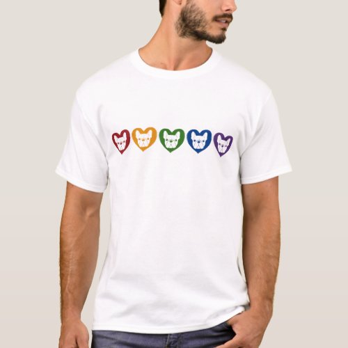Frenchie Love Rainbow T_Shirt