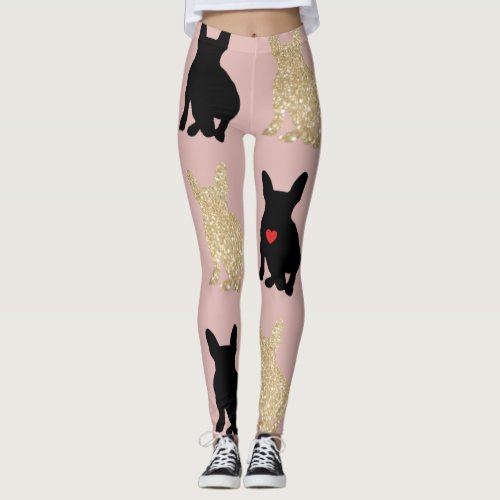 Frenchie Love Silhouette Leggings